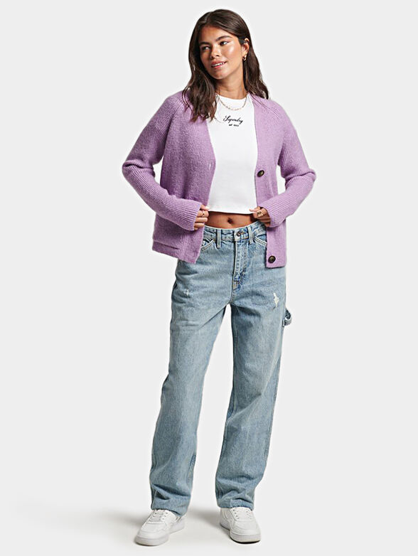 Beige cardigan with buttons and pockets - 2