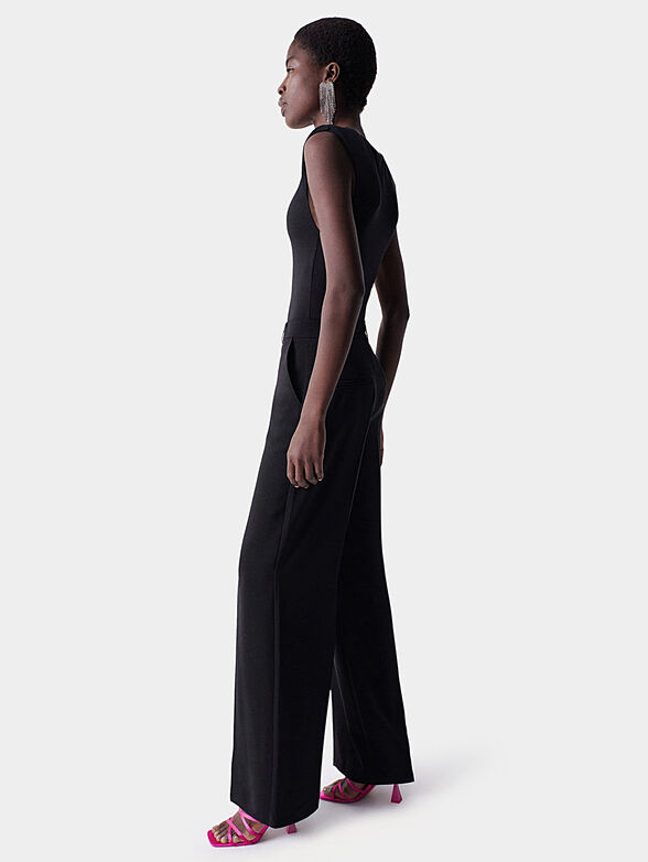 Black flared trousers with high waist - 5