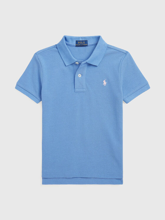 Blue Polo shirt in cotton  - 1