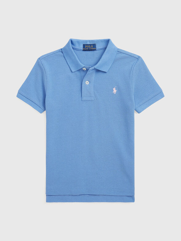 Blue Polo shirt in cotton  - 1