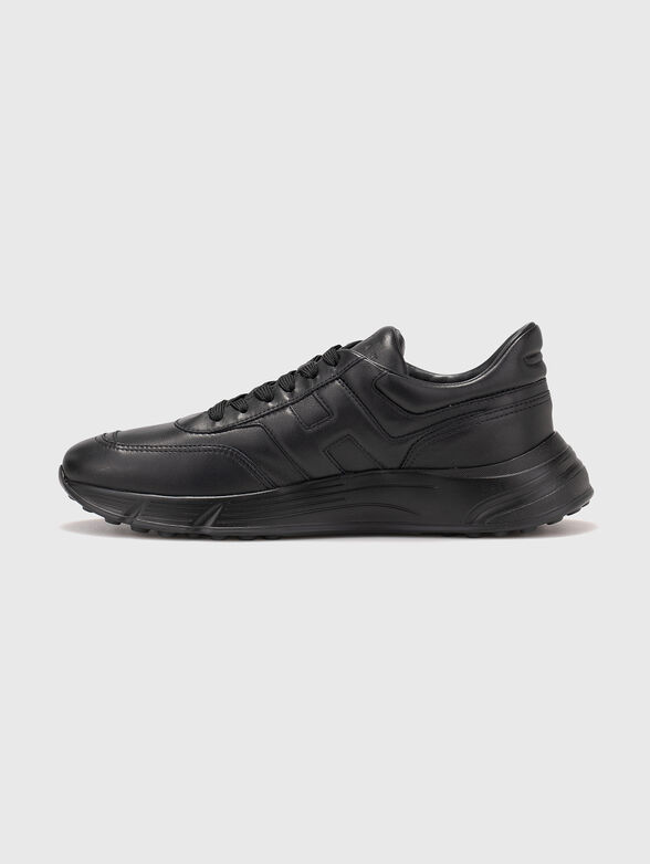 Black sports shoes made of genuine leather - 4