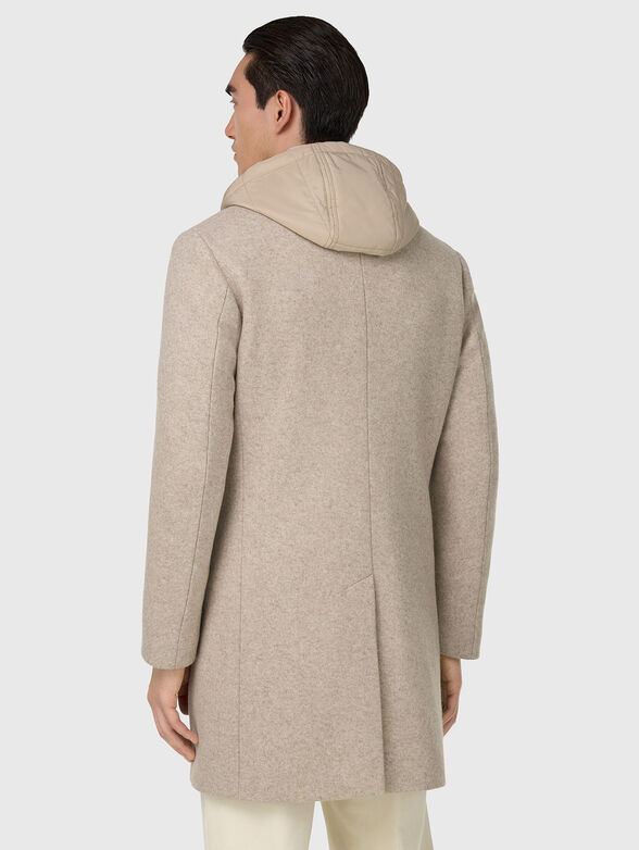 Wool blend coat with removable lining - 3