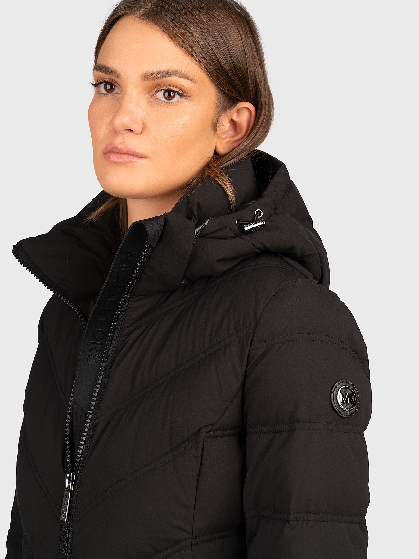 Black jacket with quilted effect brand MICHAEL KORS