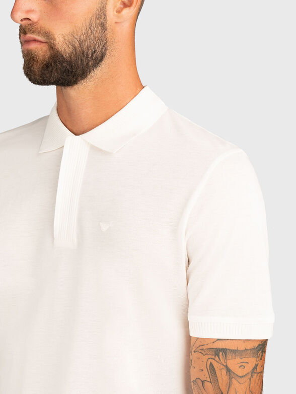 Cotton polo shirt with logo - 4