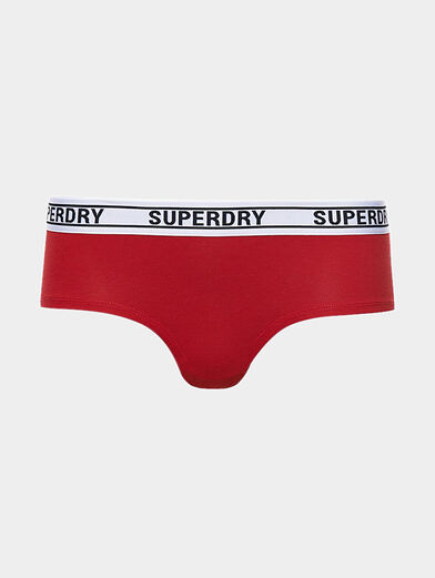 Red briefs with branded logo straps - 4