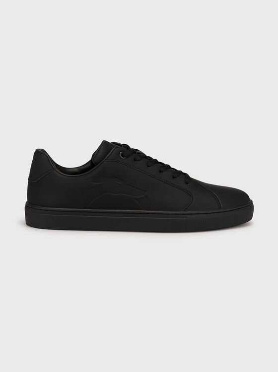 ERIS black sports shoes with logo accent - 1