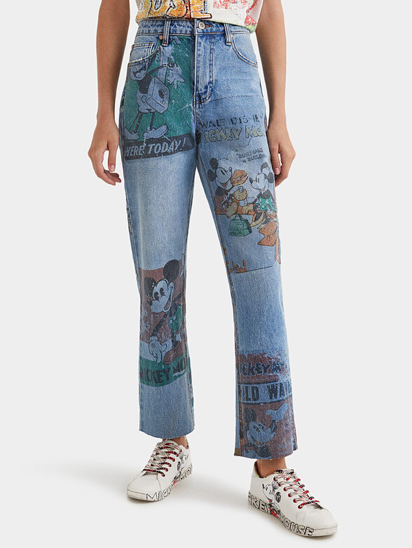 Jeans with Mickey Mouse print - 1