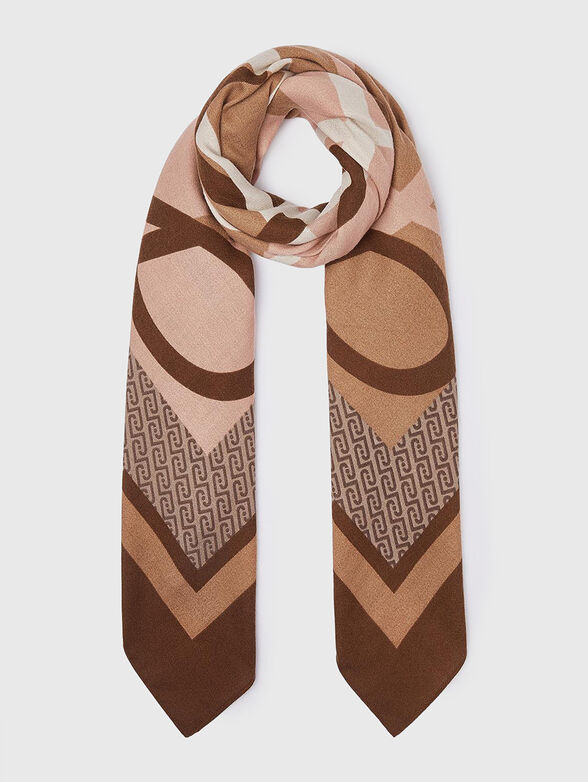 Logo Print Square Scarf - 1