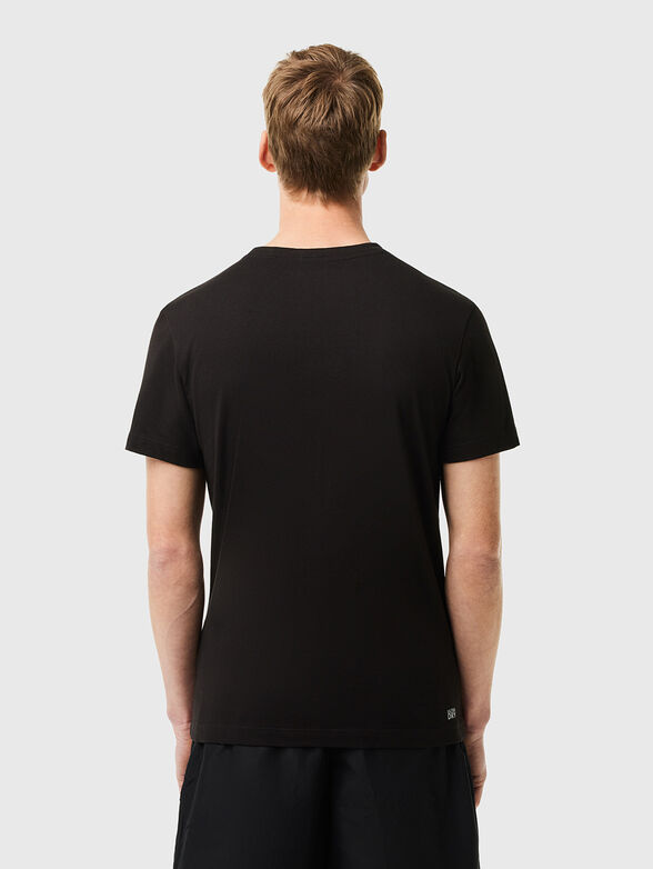 White T-shirt with contrasting logo print - 3