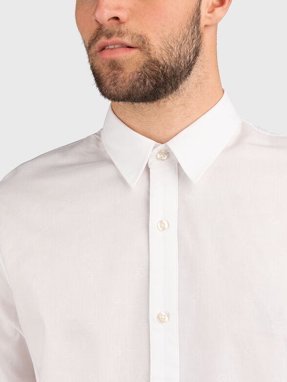 Grey shirt with monogram logo pattern - 6