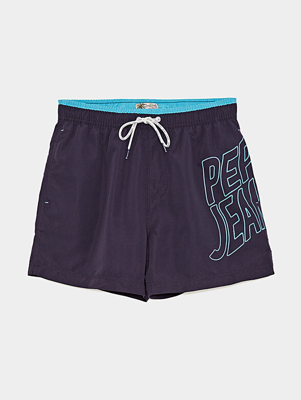 FIN beach shorts with logo print - 4