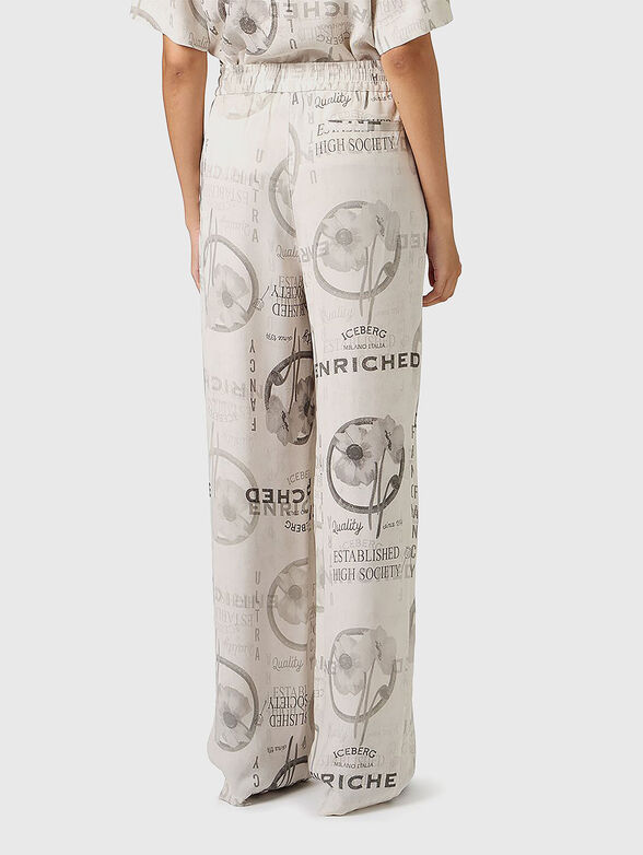 Wide leg trousers with print - 2