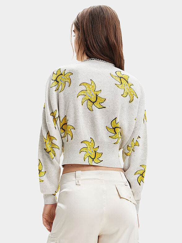 Cardigan with contrasting print - 3