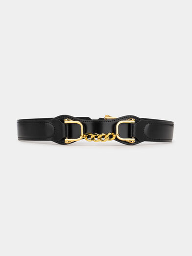 Black belt with golden chain accent - 1