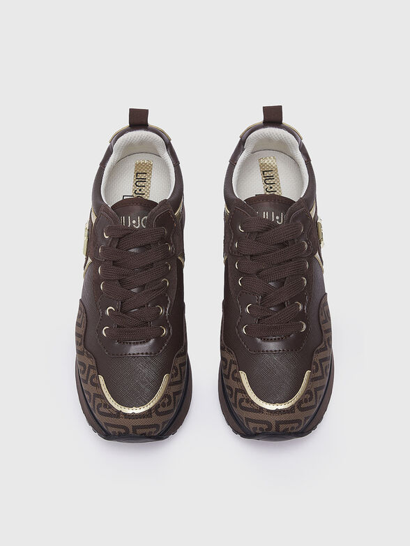 Platform sneakers with monogram logo - 6