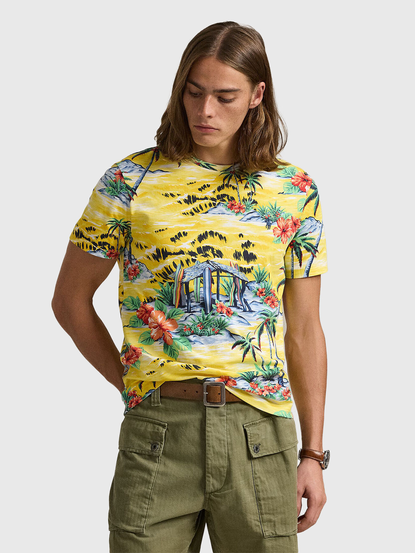 Tropical print T-shirt brand POLO RALPH LAUREN