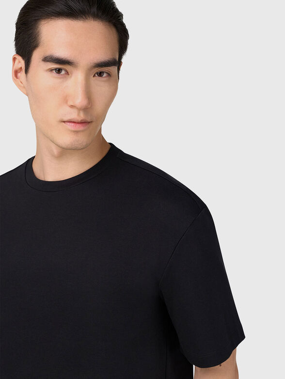 Cotton T-shirt with contrasting logo detail  - 4