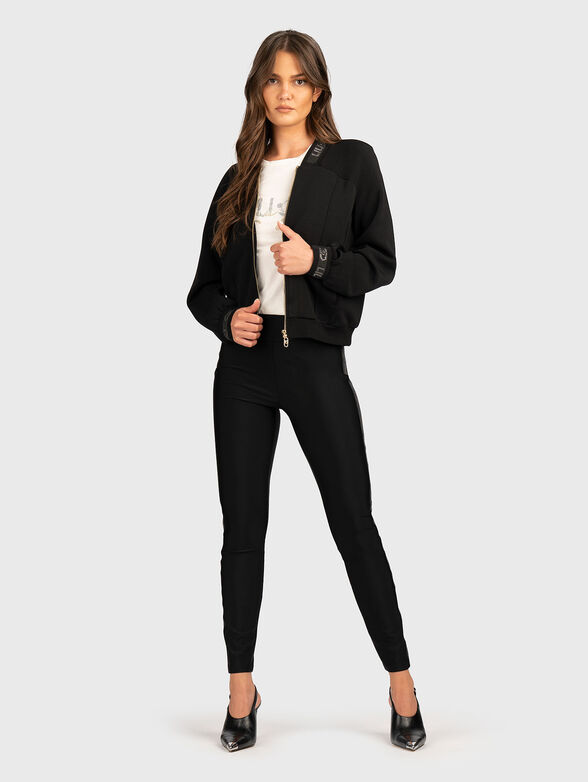 Sweatshirt with rhinestone logo  - 2