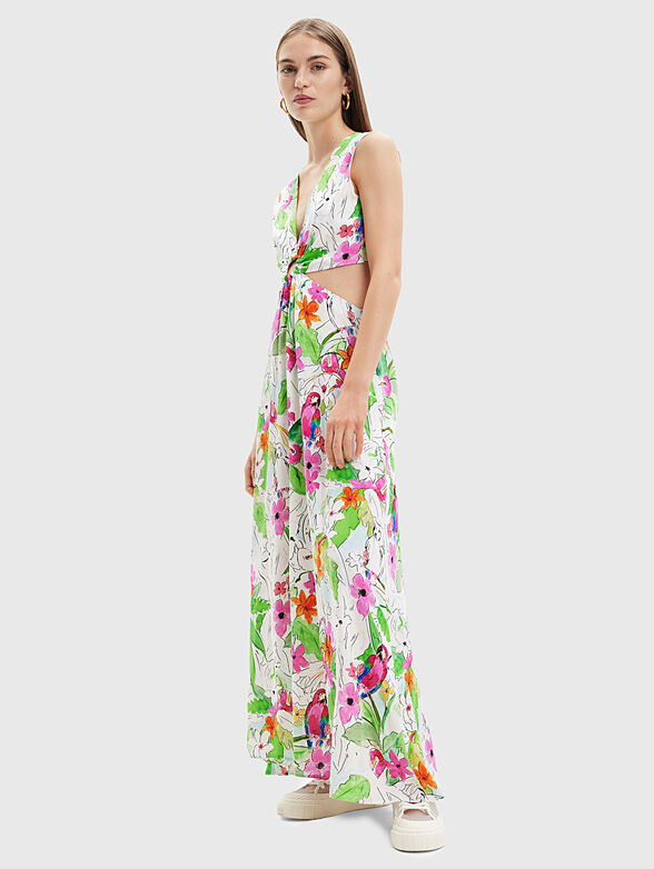 PRAGA maxi dress with floral print - 4