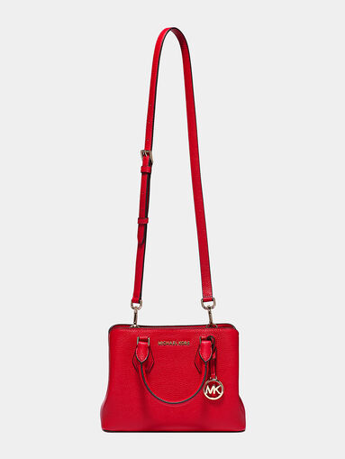 CAMILLE leather handbag with logo detail - 4