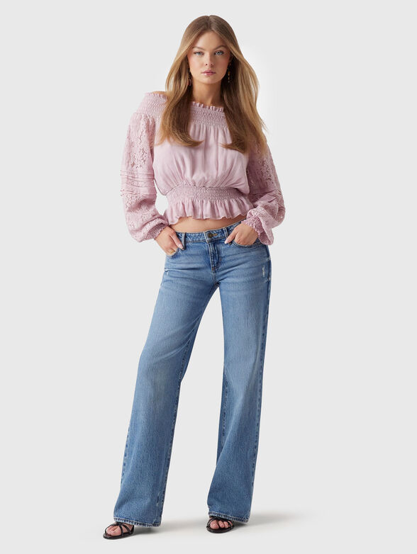 Off shoulder silk blend blouse - 2
