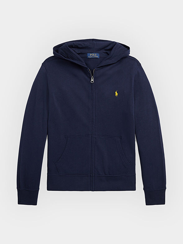 Sweatshirt with logo embroidery and print - 1