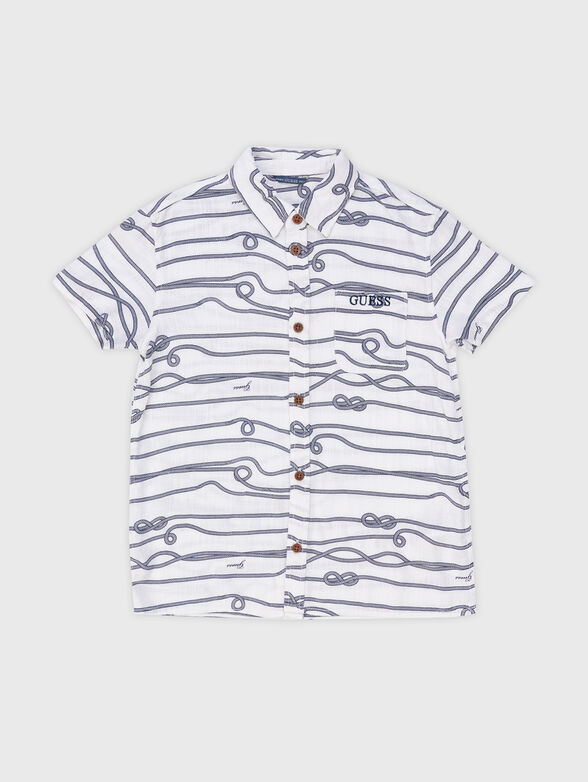 Shirt with contrasting print  - 1
