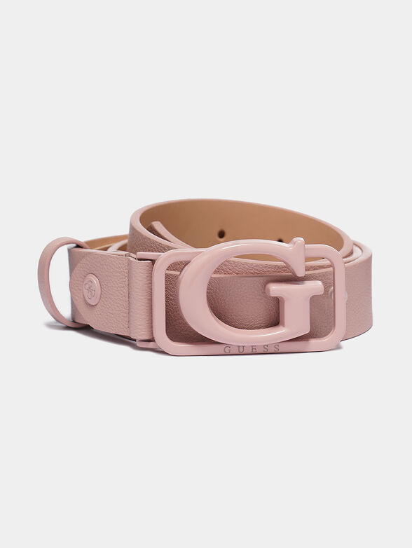 NIVEN Belt in blush pink with accent buckle - 1