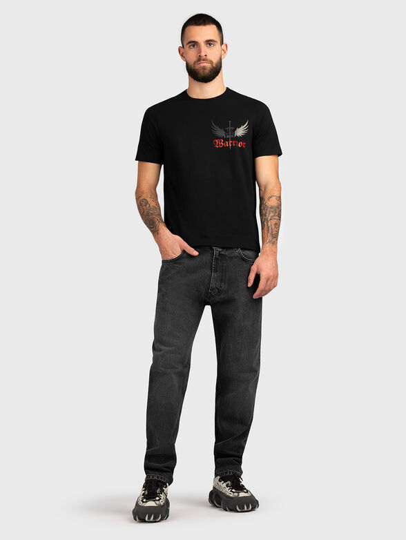 TS173 black T-shirt with print - 6