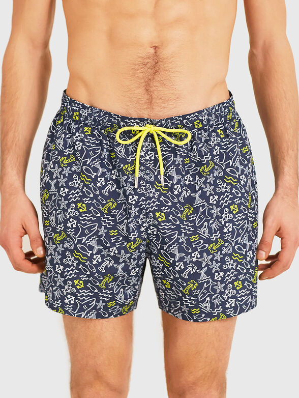 MARINA I beach shorts with contrast print - 1