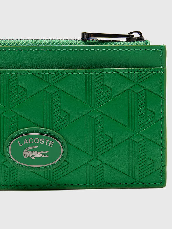 Monogrammed logo card holder with zip - 3