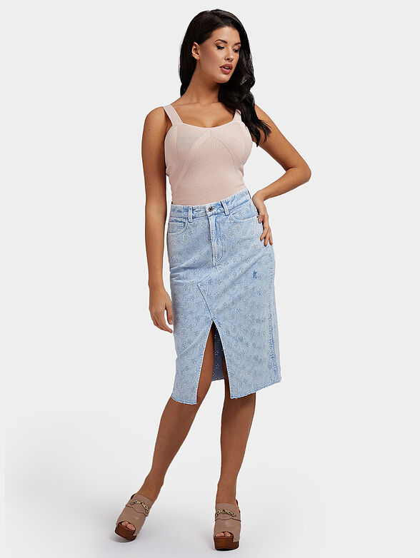 SACHA knitted top in pale pink color - 2