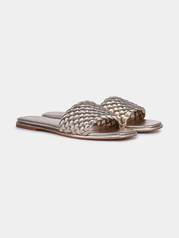 AMELIA Flat sandals in gold color - 2