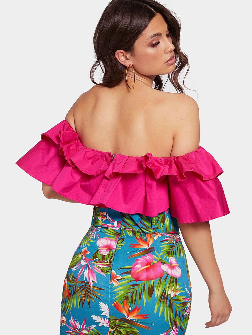 Crop fit frill top PIPPA - 3