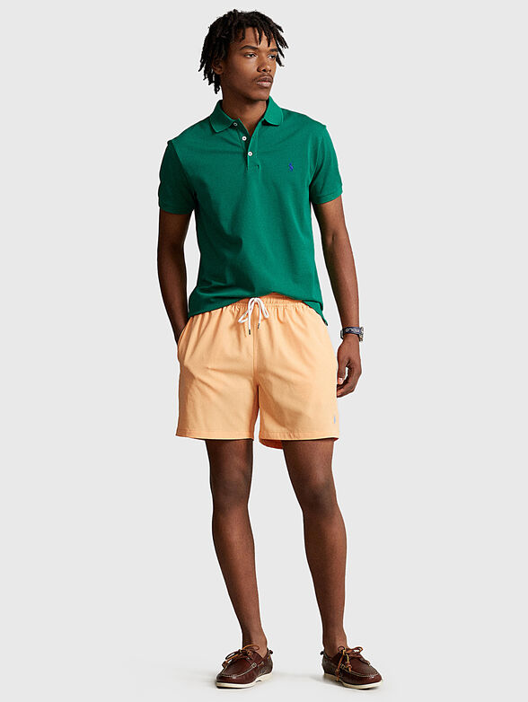 Green Polo-shirt with logo accent - 2