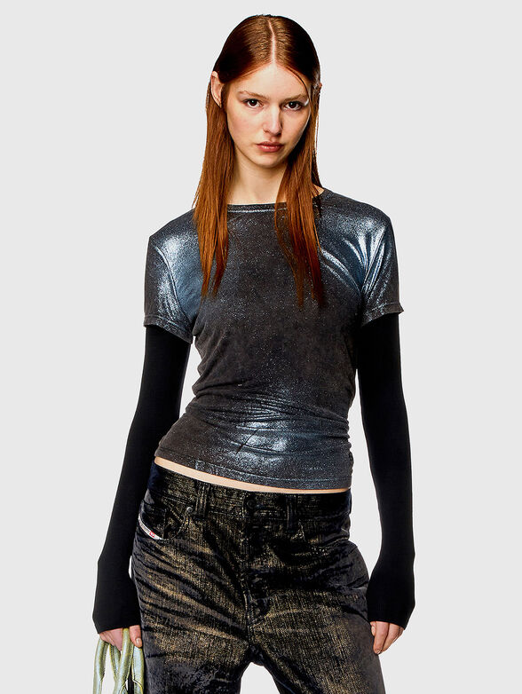 T-MIWA T-shirt with metallic effect - 4
