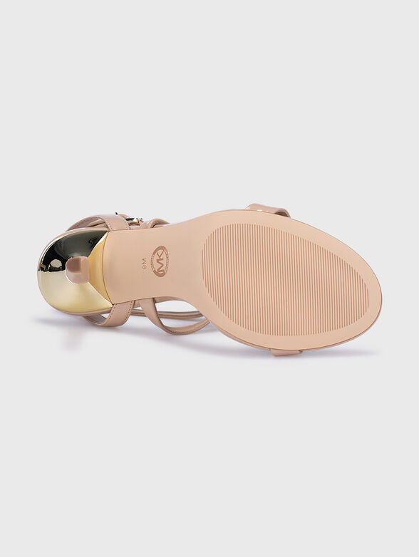 ASHA beige heeled sandals - 5