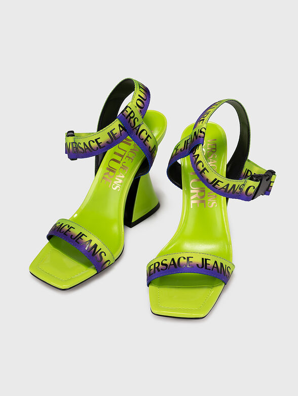 FONDO KIRSTEN DIS. 91 green heeled sandals  - 6