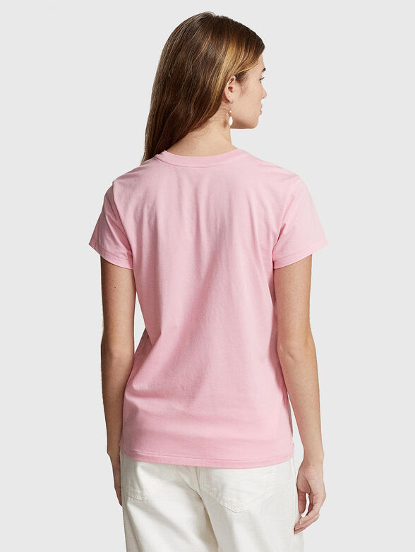 Pink T-shirt in cotton  - 3