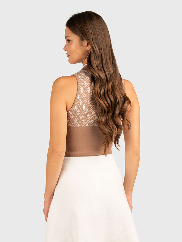 LISE top with monogram logo - 3