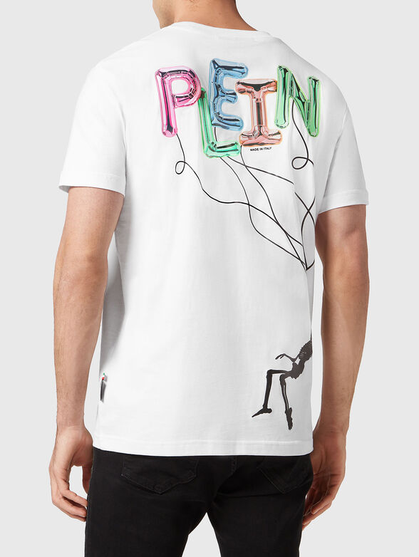 Black T-shirt with art logo print on the back - 2