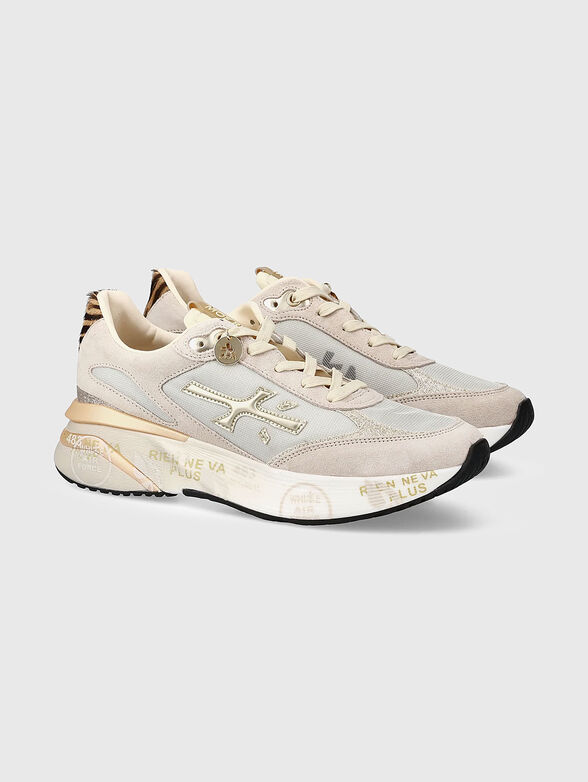 MOERUND suede and textile sports shoes with accent sole - 2