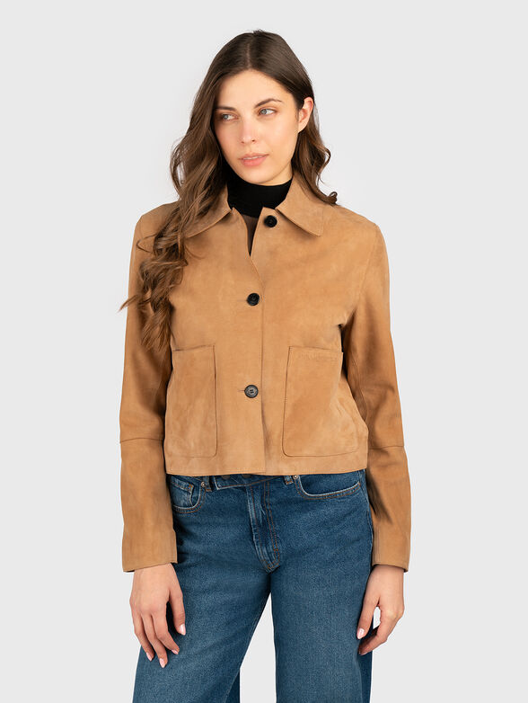 Suede jacket with buttons - 1