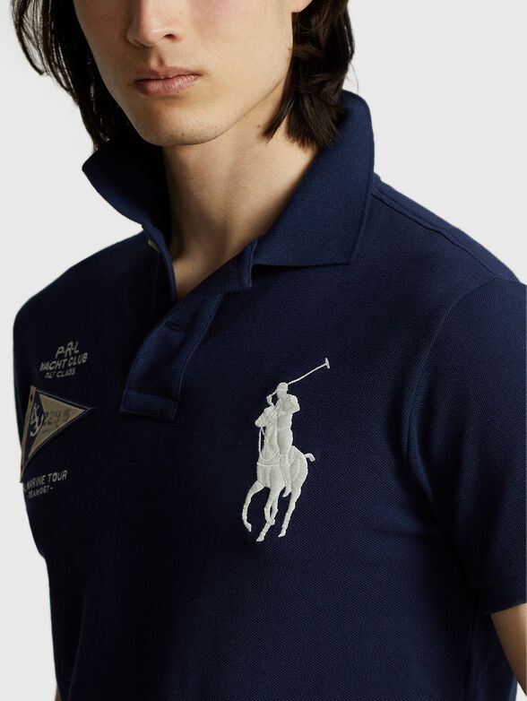 Contrast-logo Polo Shirt  - 4