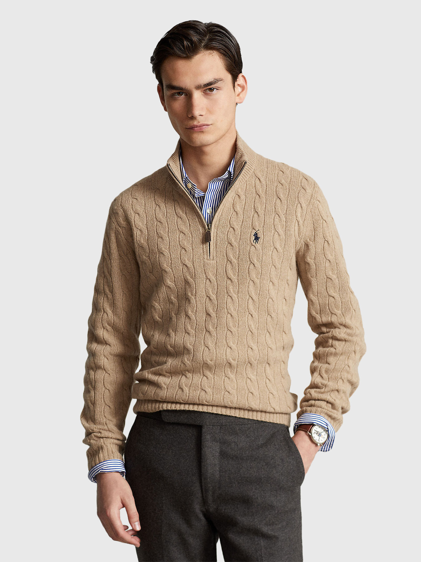 Sweater with zip collar brand POLO RALPH LAUREN
