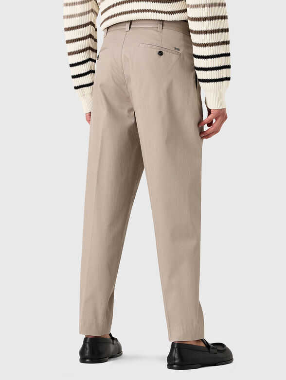Tapered cotton-blend trousers - 2