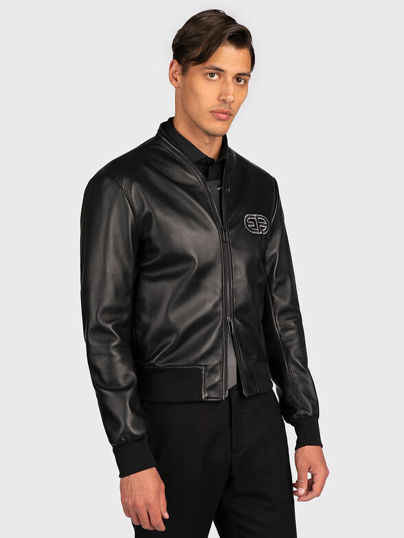 Black leather jacket - 1