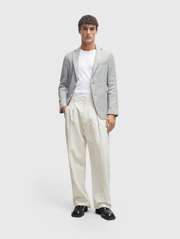 HANRY grey jacket in linen blend - 2