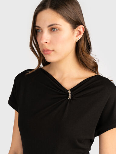 Cotton T-shirt with logo - 4