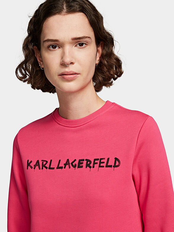 Cotton sweatshirt with graphic logo print - 2